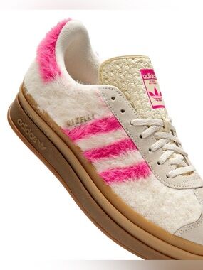 adidas Originals Gazelle Bold Women's Shoes Sneakers JS3908 Shock Pink White NEW